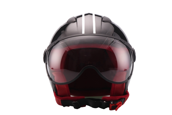 Helm VITO JET MODA - schwarz-glänzend